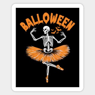 Skeleton Ballerina Halloween Dance Costume Sticker